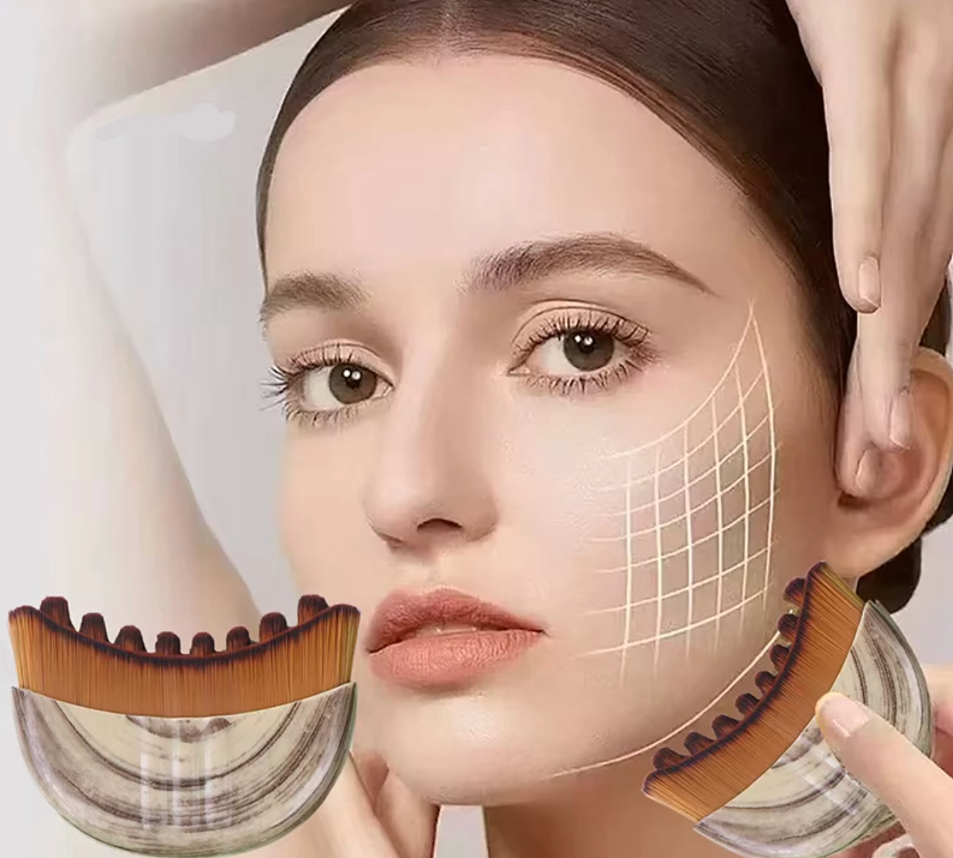 Ergonomic Facial Lymphatic Contour Brush