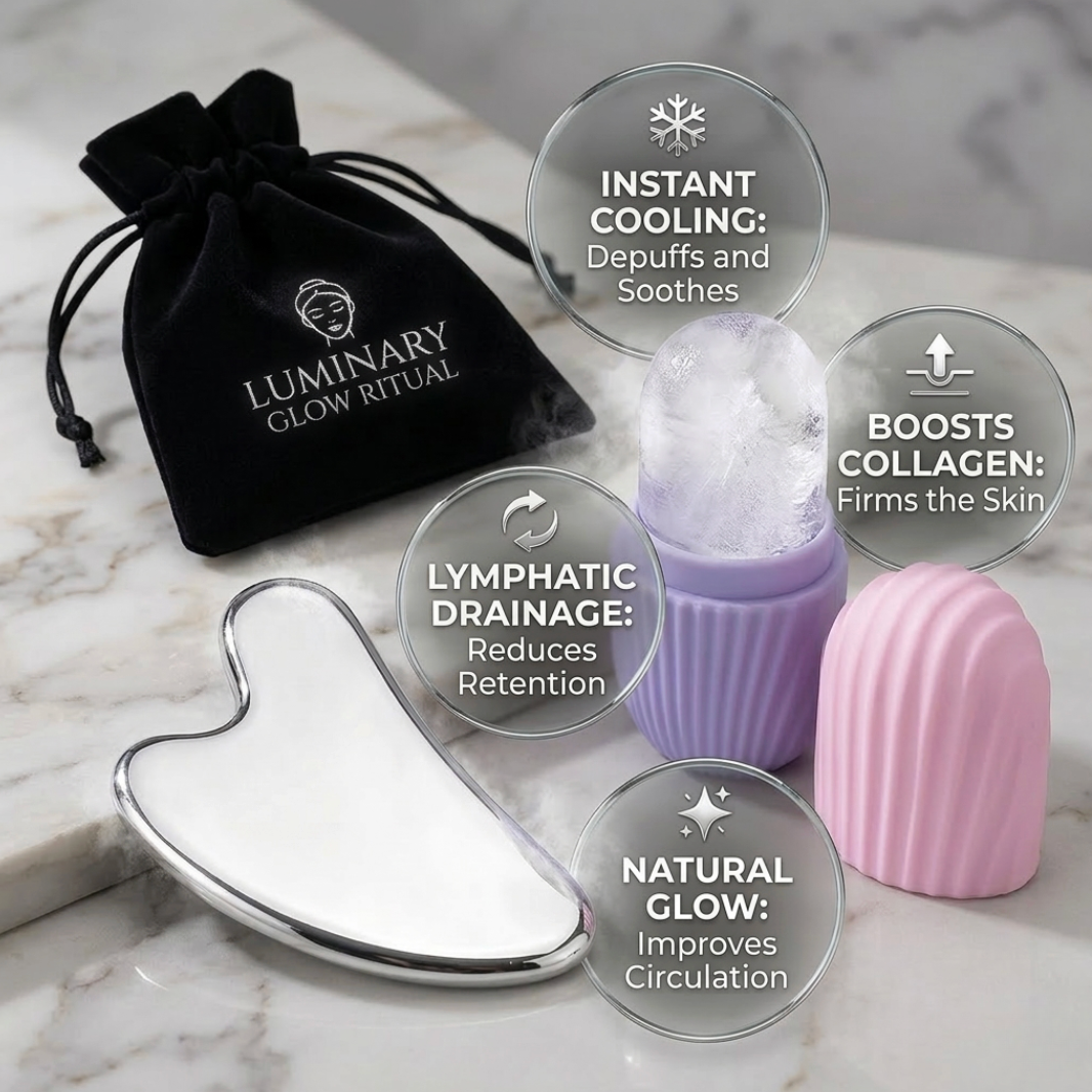 IceLift Duo – Ice Facial Kit + Gua Sha Lifting Tool