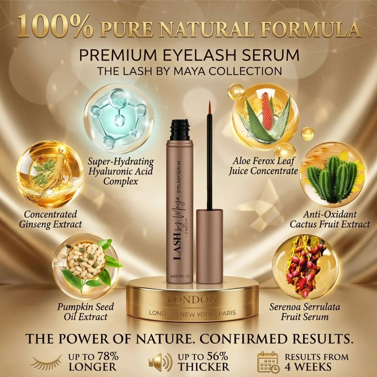 Lash by Maya – Eyelash Growth Serum with Peptid3D™