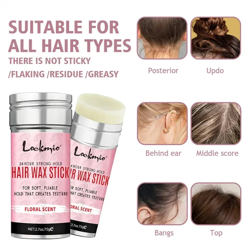 Professional Hair Wax Stick + FREE Brush Kit — Light Hold, Perfect Finish for 24 Hours