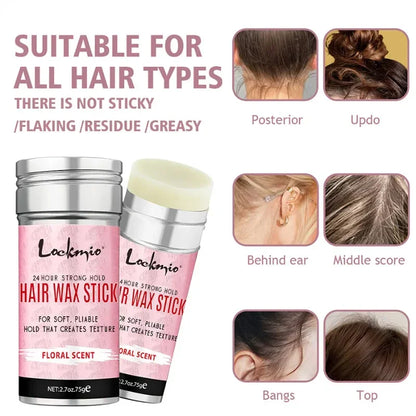 Professional Hair Wax Stick + FREE Brush Kit — Light Hold, Perfect Finish for 24 Hours