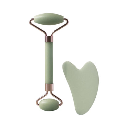 Jade Facial Massage Kit – Jade Roller + Gua Sha