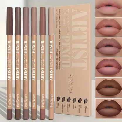 Velvet Lips – Set of 6 Long-Lasting Lipsticks