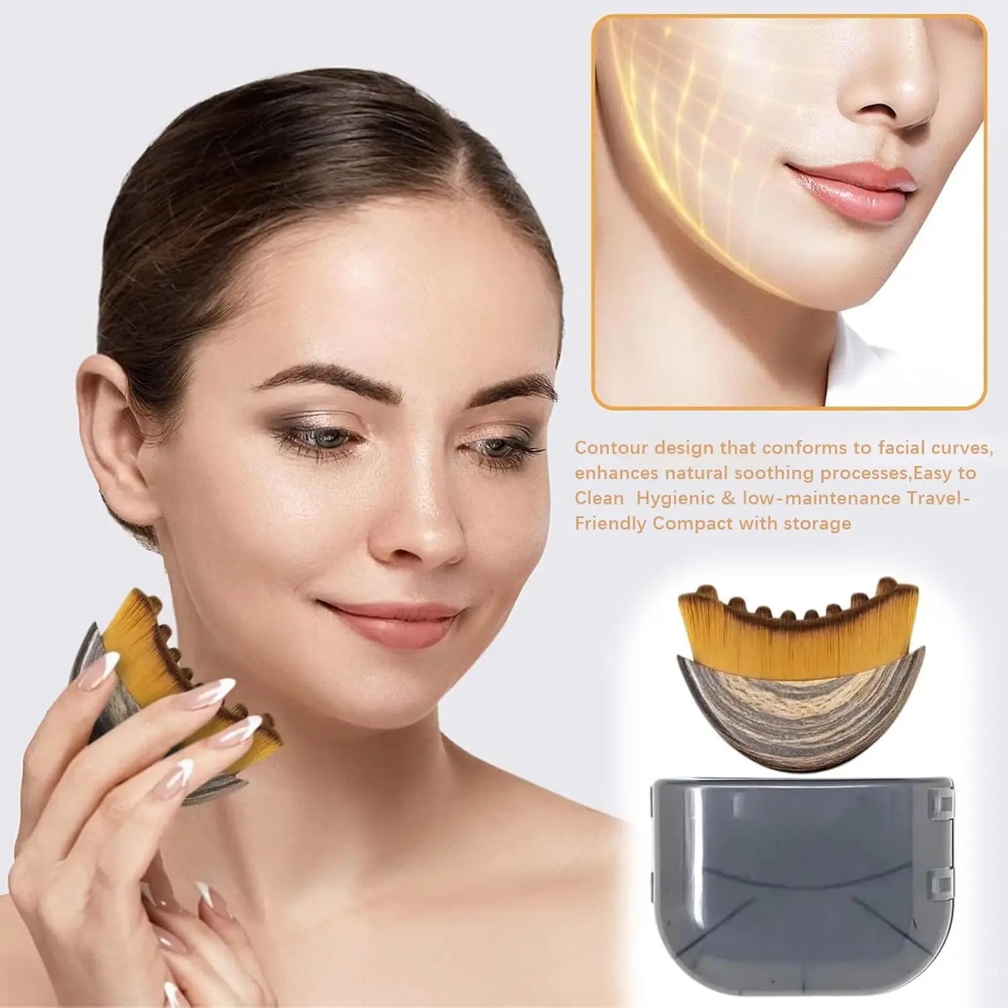 Ergonomic Facial Lymphatic Contour Brush
