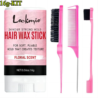 Professional Hair Wax Stick + FREE Brush Kit — Light Hold, Perfect Finish for 24 Hours