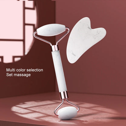 Jade Facial Massage Kit – Jade Roller + Gua Sha