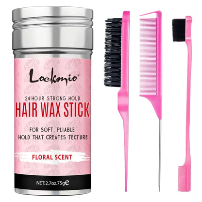 Professional Hair Wax Stick + FREE Brush Kit — Light Hold, Perfect Finish for 24 Hours