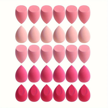Set of make-up sponges, containing 7 or 18 pieces