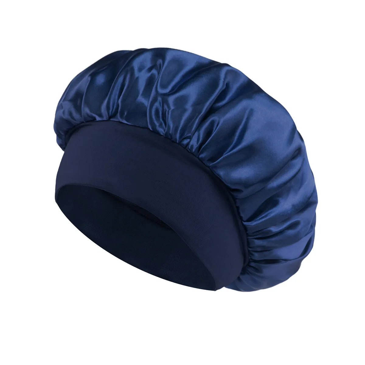 Premium Anti-Frizz Double-Sided Satin Hair Cap with Flexible Brim