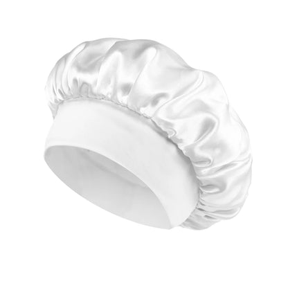 Premium Anti-Frizz Double-Sided Satin Hair Cap with Flexible Brim
