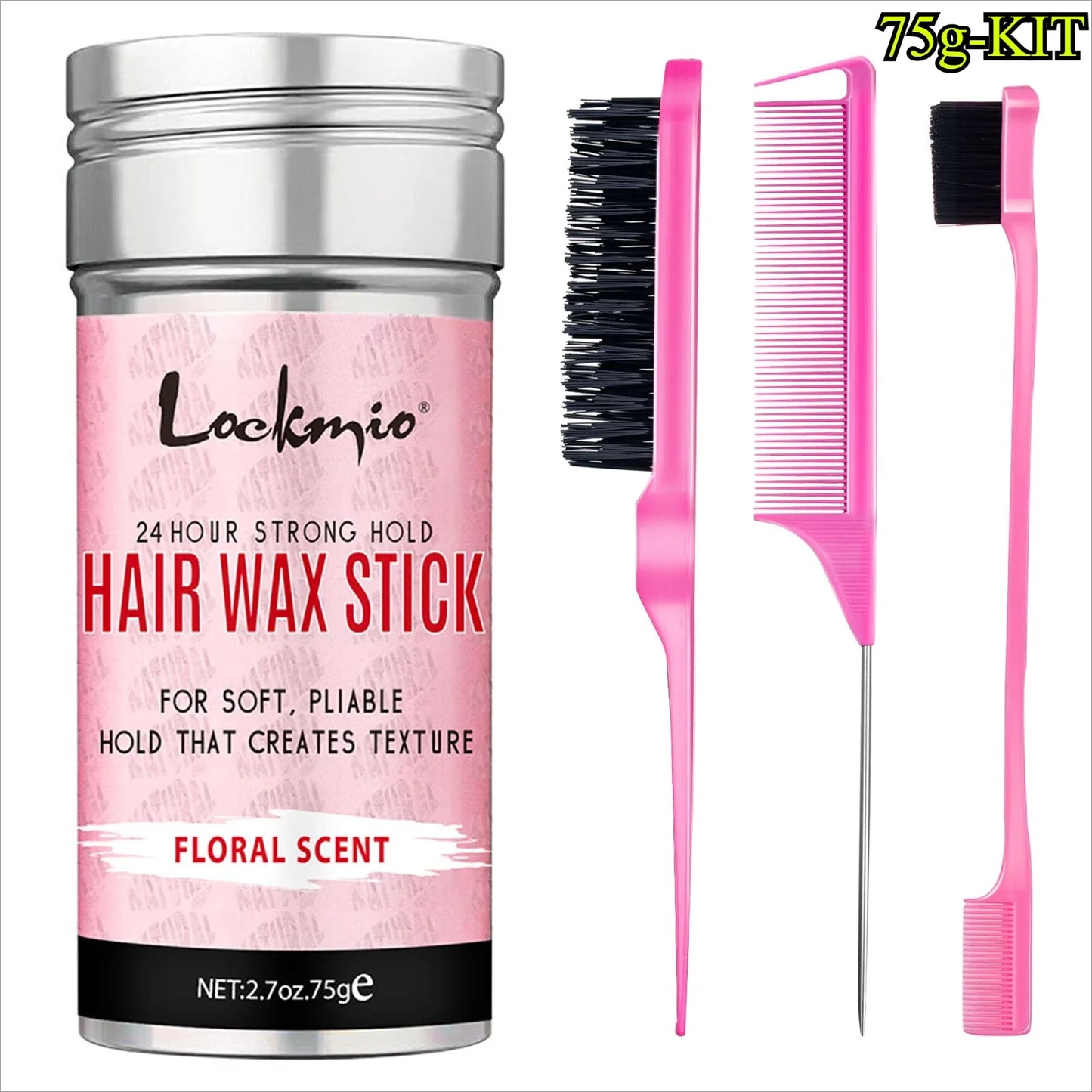Professional Hair Wax Stick + FREE Brush Kit — Light Hold, Perfect Finish for 24 Hours