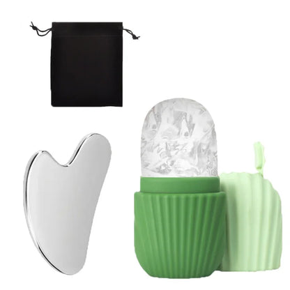 IceLift Duo – Ice Facial Kit + Gua Sha Lifting Tool