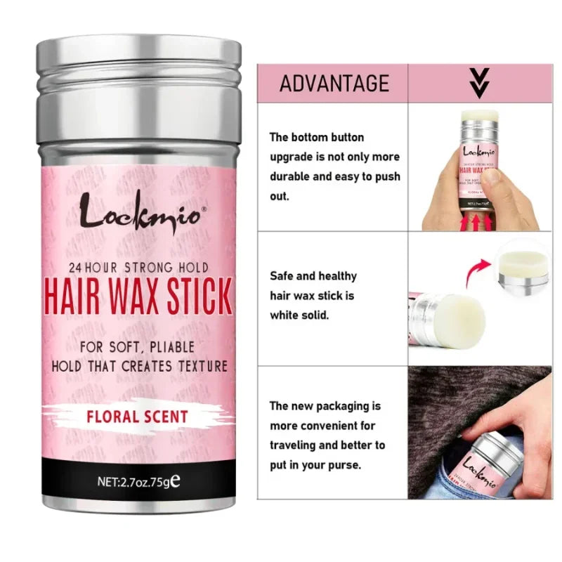 Professional Hair Wax Stick + FREE Brush Kit — Light Hold, Perfect Finish for 24 Hours