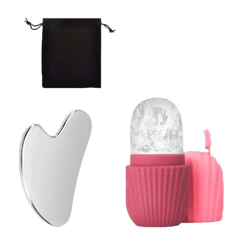 IceLift Duo – Ice Facial Kit + Gua Sha Lifting Tool