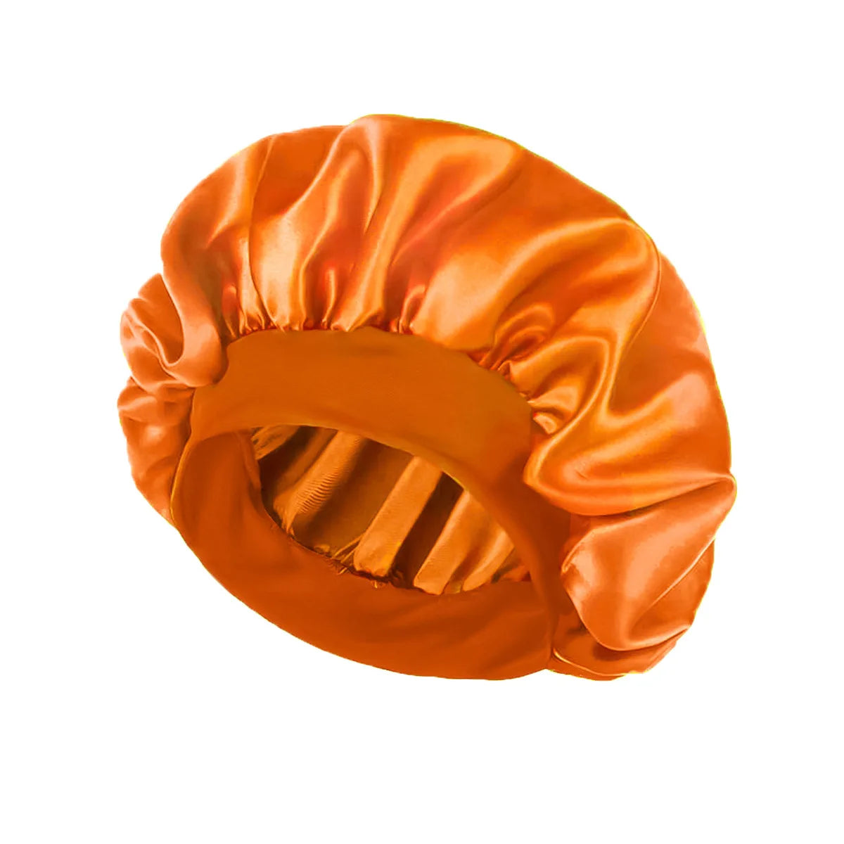 Premium Anti-Frizz Double-Sided Satin Hair Cap with Flexible Brim